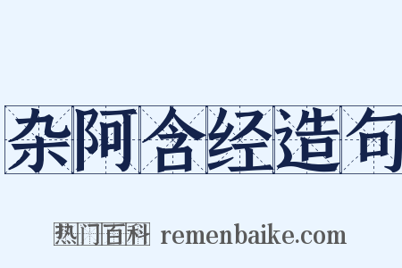 杂阿含经造句是什么意思的图片